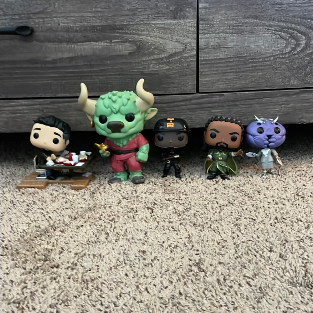Funko Action Figure Set - Green, Black, Purple, Red